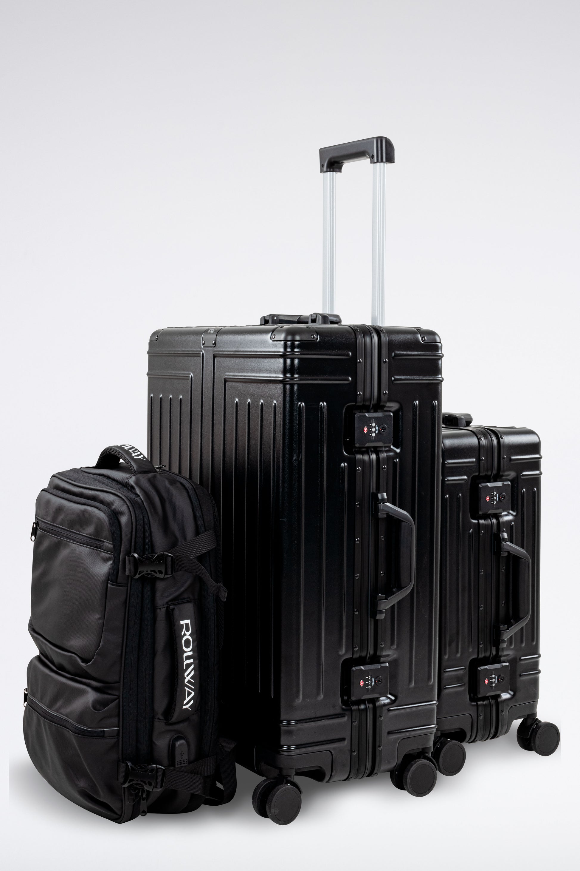  GLOBALWAY - Juego de maletas y maletas de viaje (3 piezas),  color negro : Industrial y Científico